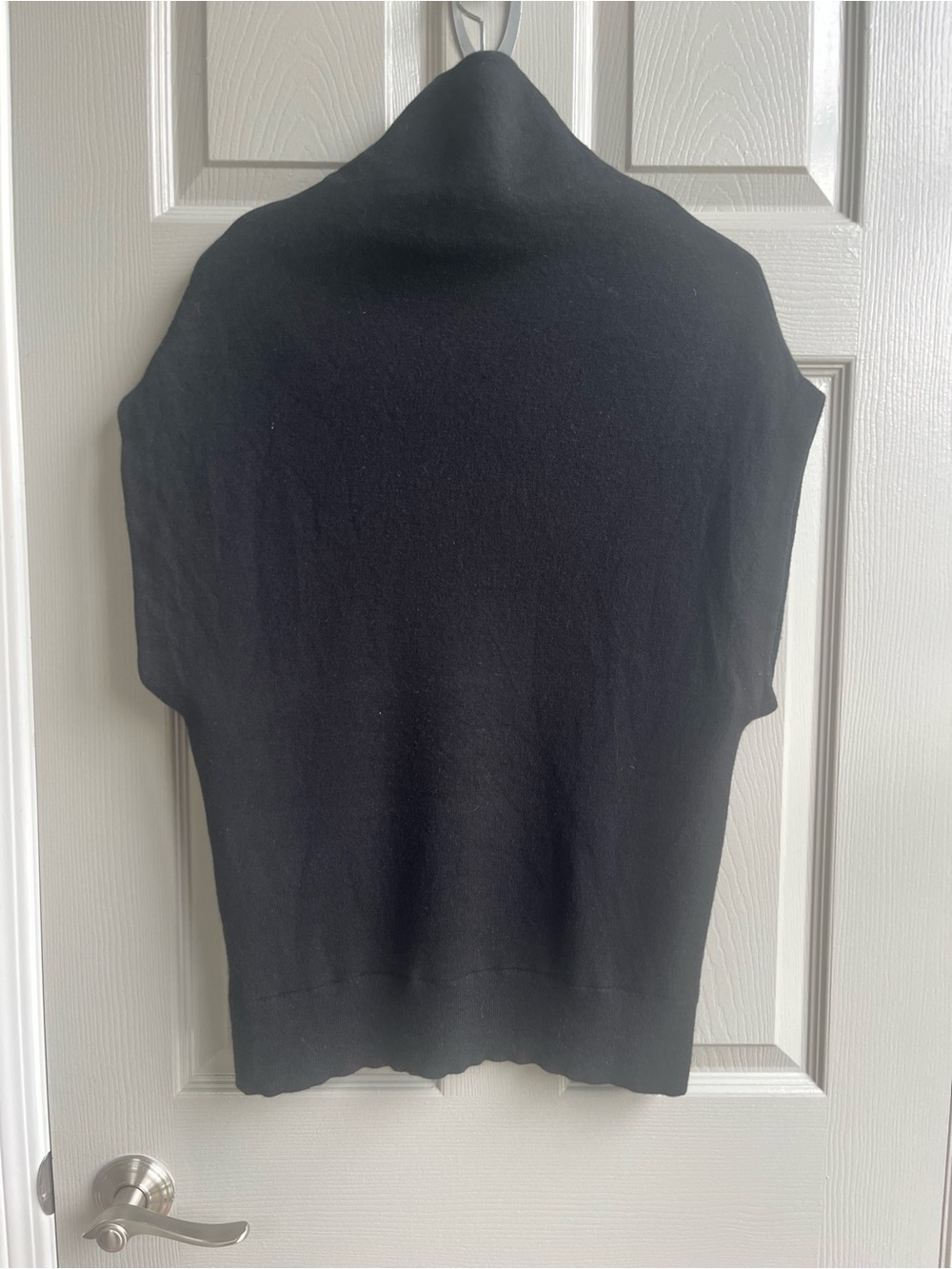 Club Monaco Black Short-Sleeve Turtleneck Sweater